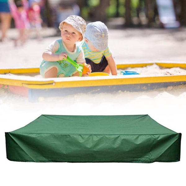 (150*150CM) Hage Patio Firkantet Grønn Hagesandkasse For Barn Dekke Hage Lite Badetrekk Vanntett solskjermtrekk