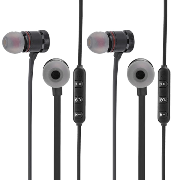 2st XT‑6 stereokuulokkeet Bluetooth Magneettinen vetovoima Binaural langaton urheilukuulokkeet Musta