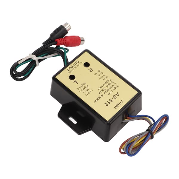 2 Channel Line High Low Impedance Adapter Audio Speaker Level Output Converter