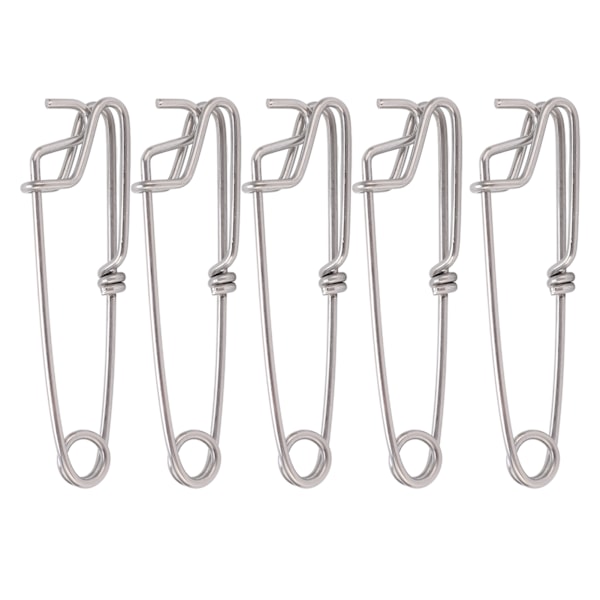 5 ST Langline Clips Snap Swivel Havfiskeri Forbindelser Lukket Øje Hængende Spænde Quick Pin Tool 2.6cmx100MM