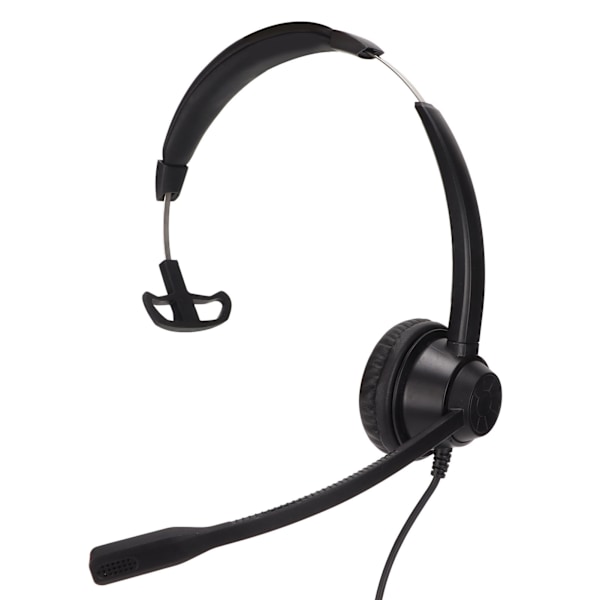 Telefonhodetelefon Høytaler Volumjustering Mikrofon Mute Monaural RJ9 Business Headset Svart