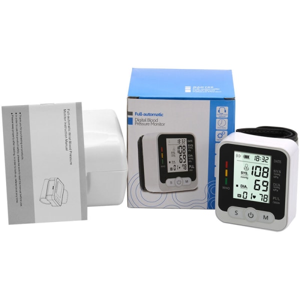 Blodtryksdetektor YK1303 hvid leveres uden batteri