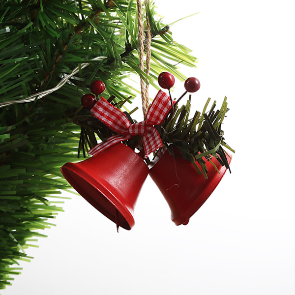 Metallhorn Bell Julgransprydnader Hållbar Härlig julgranshängsmycke för bröllopsdagsfest