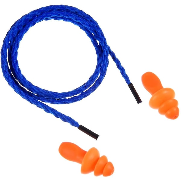 20 par sladdöronproppar Återanvändbara öronproppar i silikon med ljudreducerande hörselproppar