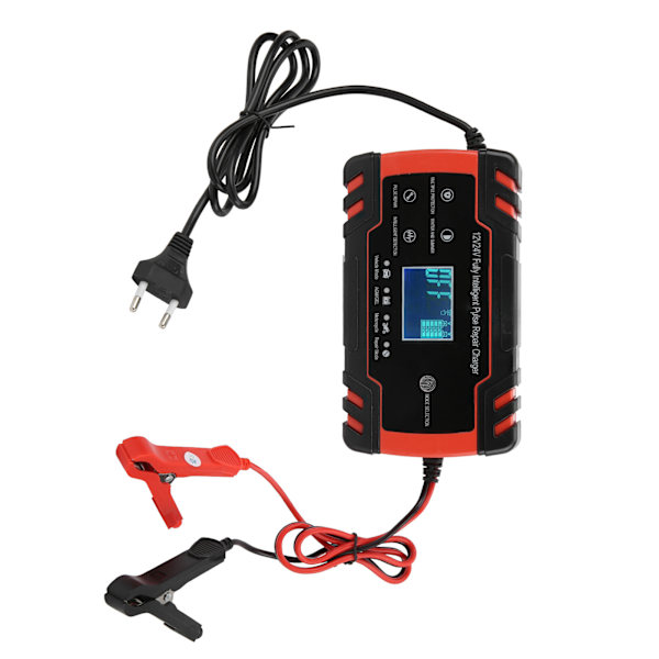 12V/24V 2-150Ah Batterilader Reparasjon Smart automatisk lading for bil motorsykkel 110V-240VEU Plugg