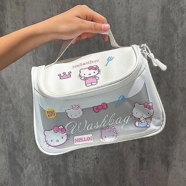 Kawaii Sanrio Anime Cinnamoroll Kuromi Kosmetikpose - Stor Vandtæt Opbevaringspose