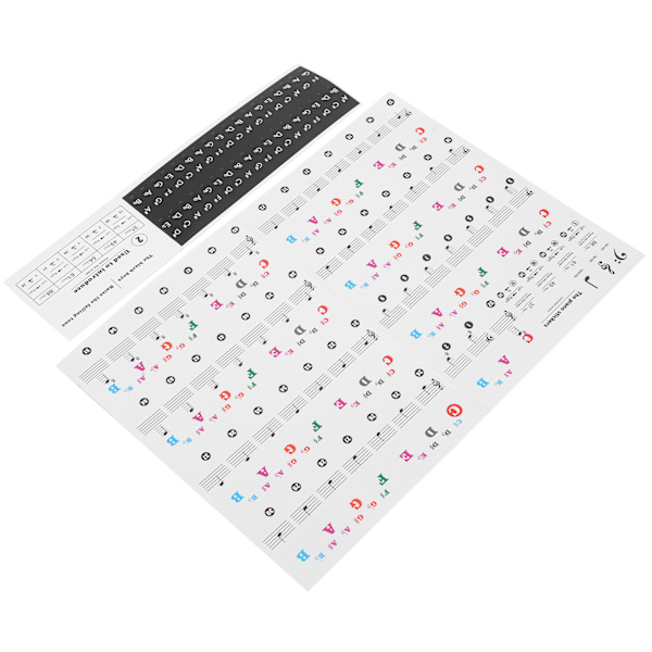 Piano Key Sticker Elektronisk orgel Universaltangenter Transparent notation PasterdekorationFärgglad