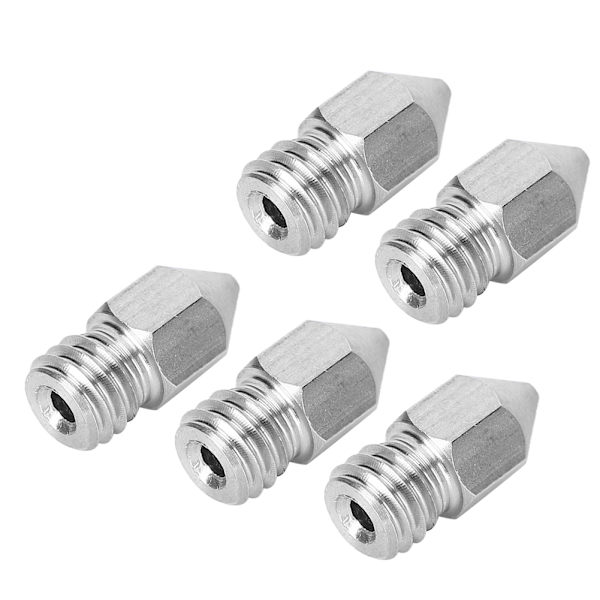 5 stk rustfrit stål dyser extruder print hoved 3D printer tilbehør 1,75 / 0,5 mm
