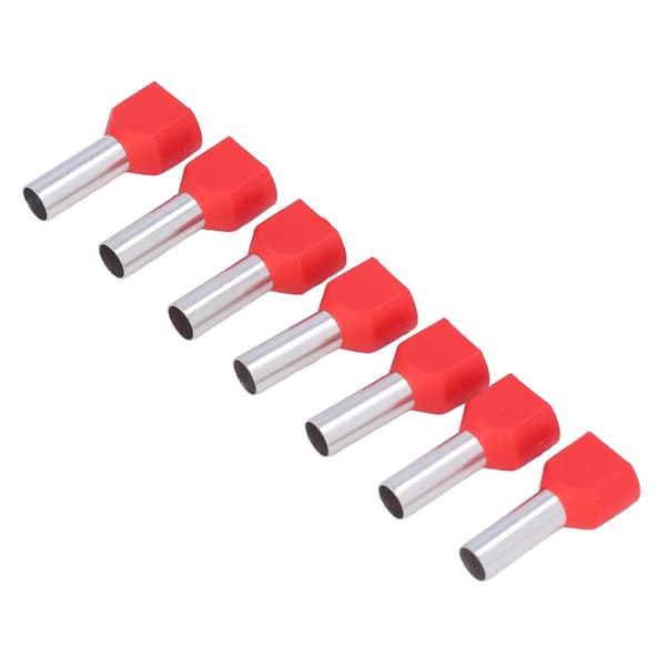 【NX】100 stk. ledningsendeterminaler 2 isolerede ferrule-stifter kobberkrympeforbindelse AWG 10 6,0 mm² TE6014