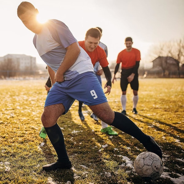 2 par Fotbollsstrumpa ärmar Fotboll Benskydd Ärmar Svart Lagstrumpa För Fotbollsspel Nybörjare Adults