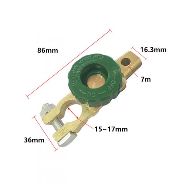 Bilens strømbryter, tyverisikringsbryter for batteripoler