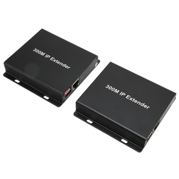 300M IP Extender HD 1080P HD Multimedia Interface Over CAT5e/6/7 Direkte 1 til 1 Extender IP-sender-mottaker 100‑240V EU-plugg