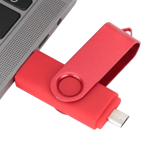 2 i 1 U Stick Micro USB Flash Drive USB2.0 OTG U Disk Smart Phone Tillbehör CW10040 Röd64GB