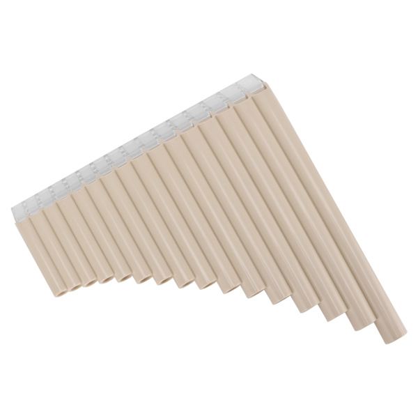 Panhuilu C-sävelllä, pahvikantolaukku, lapsille, aikuisille, aloittelijoille, opettajille, beige, 16 putkea