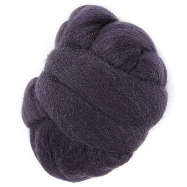 55 g färgad nålfiltning Ull Roving Spinning Sömnad Trimning Hantverksmaterial (mörkgrått)