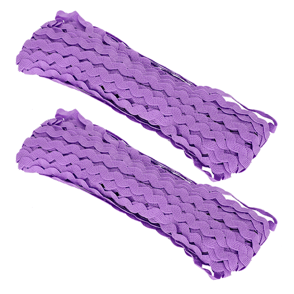 2st Vågigt band Dekoration S Böjd polyester Lila Presentförpackning DIY Syhantverk 8mm