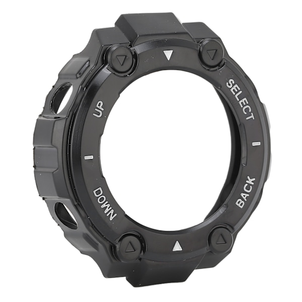 Plastskyddsfodral för Amazfit TRex Watch Edge Bumper Protective Shell Ram (svart skal vitt ord)