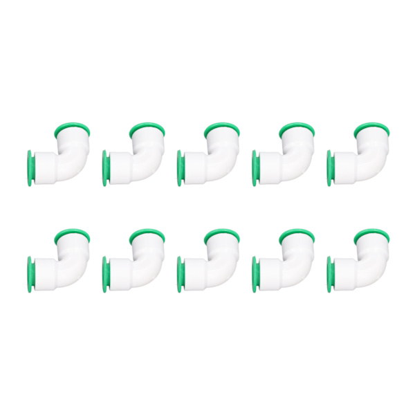 10 kpl kyynärliitäntää PPR-letkujen liitäntään Quick Push Connection Set Kit uima-altaalle 20 mm / 0,79 tuumaa