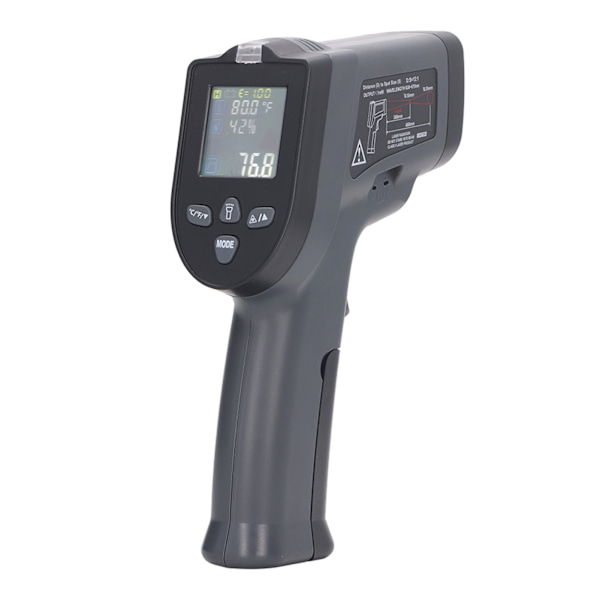 Digital termometer Bakgrundsbelyst LCD-skärm Strömindikator K Typ Termoelement NCV Funktion Temperaturmätare