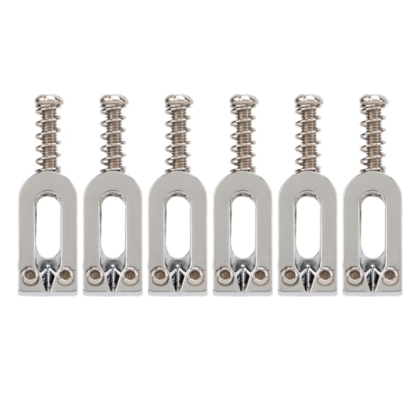 6 kpl U-muotoisia sähkökitaran satulaa Tremolo Metal Roller Ruuvi Satulan Vaihto Hopea