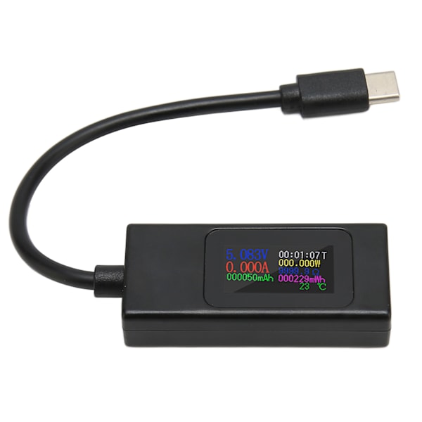 USB-testaaja Ammattimainen Virtajännite Virta-aika Tarkka mittaus Kaksisuuntainen USB C-mittari 4‑30V 0‑6,5A