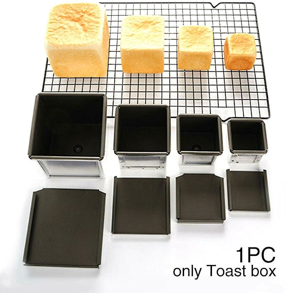 Brødform i aluminiumlegering med lokk - 6x6x6cm