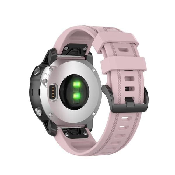 Garmin Fenix 7S/6S/6S Pro/5S/5S Plus silikoninen kellonranneke - vaaleanpunainen Rosa pink