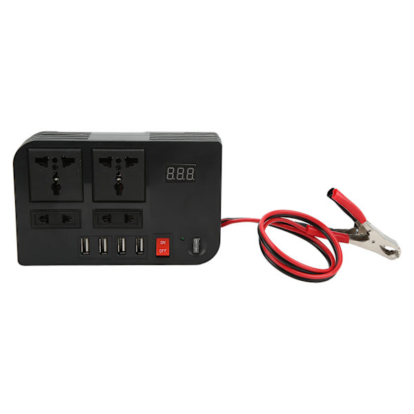 Strömomvandlare Modifierad Sinusvåg 12V till 220‑240V 600W Svart Inverter Universal för Bil