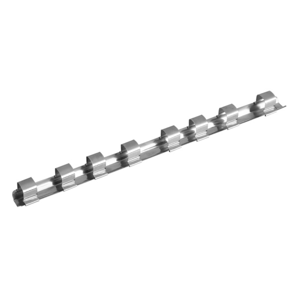 Kolstål 8-sockel Rack Förvaringsavdelare Rail Brickhållare Hylla Stativ Verktygsorganisator (1/2")