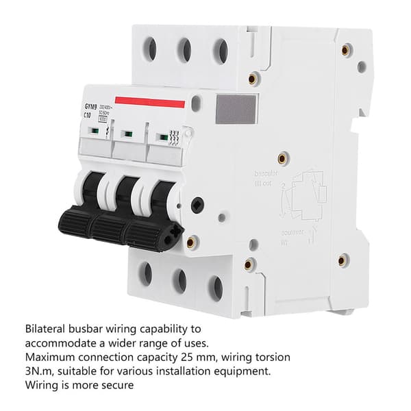 【NX】GYM9-C65 Miniatureafbryder 3 poler 400VAC Højkvalitetsafbryder 10A