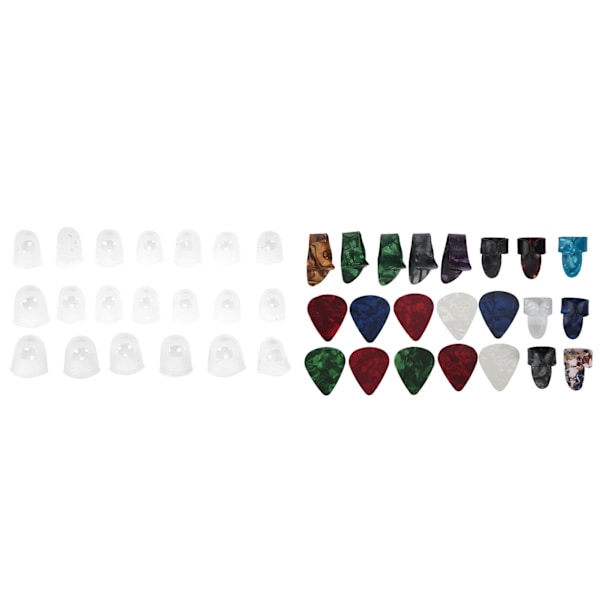 42st Gitarr Finger Pick Set Thumb Protector Musikinstrument Performance Tillbehör