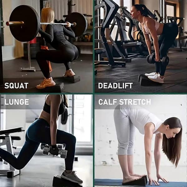 SquatWedge Block Justerbar Skridsikker Squat Rampe Dødløft Kile