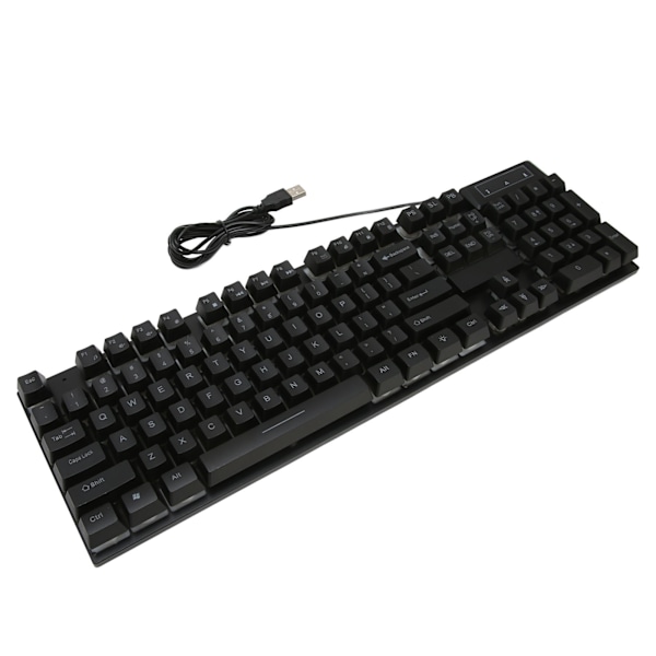 Gamingtangentbord Kabelanslutet 104 nycklar Ergonomisk bakgrundsbelysning USB-tangentbord för hemmakontor bärbar dator Work GamingBlack