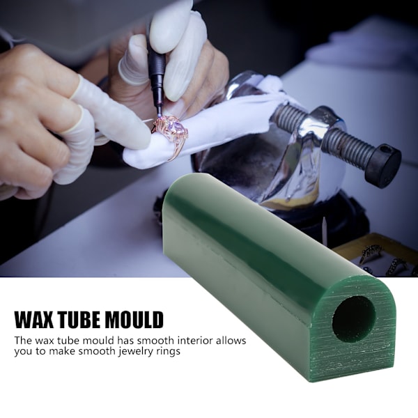 Vax Ring Tube Mögel Grön Slät Hög kvalitet Carving Smycken gör Processing Tool