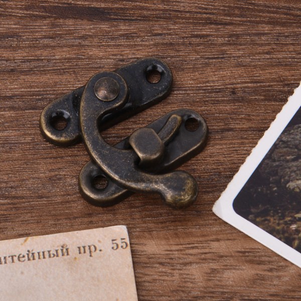 30 kpl Haspkrok Retro-tyyliä Iron Hasp Smykkeille Lahjapakkaukselle 3,2 x 2,8 cm Pronssi Vasen Hasp