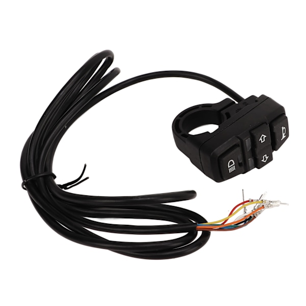 36V 48V Elcykel Lys Horn Switch IP54 Vandtæt Kontrol Switch til 22,2 mm Styr Motorcykler Elcykler Scootere