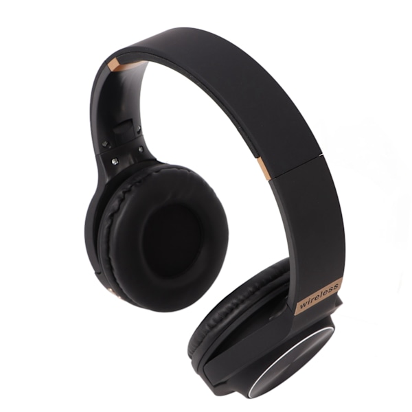 Foldbart Bluetooth-headset Multifunktionelt støjreducerende HiFi Stereo Trådløse Bluetooth-hovedtelefoner Sort