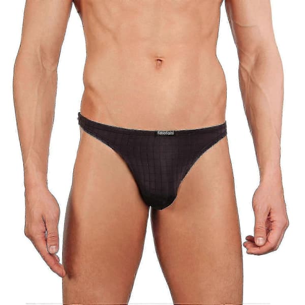 [NX]Tyylikkäät stringit miehille, Fabio Farini, 4 kpl musta Black S