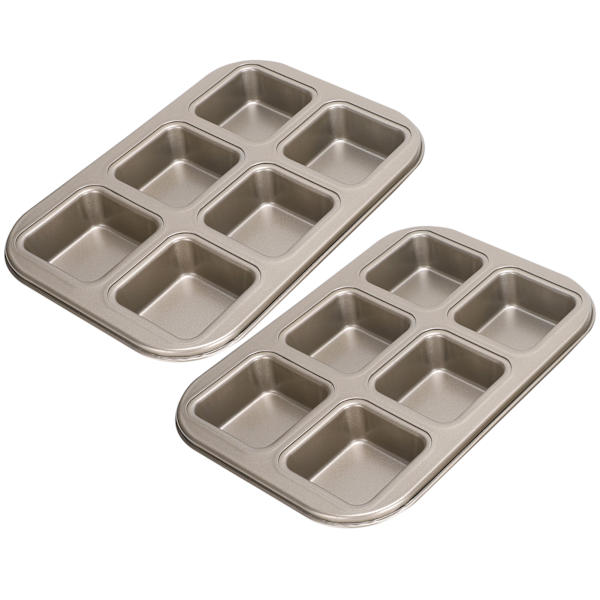 2st kolstål kakform NonStick gör-det-själv söt form guld efterrätter gör formar (6 rutnät Square TG07)