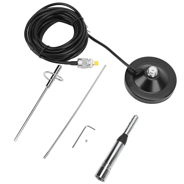 Bil VHF UHF Antenne Sucker med 5m Kabel SMA Hun Adapter Kit Vandtæt Plug and Play