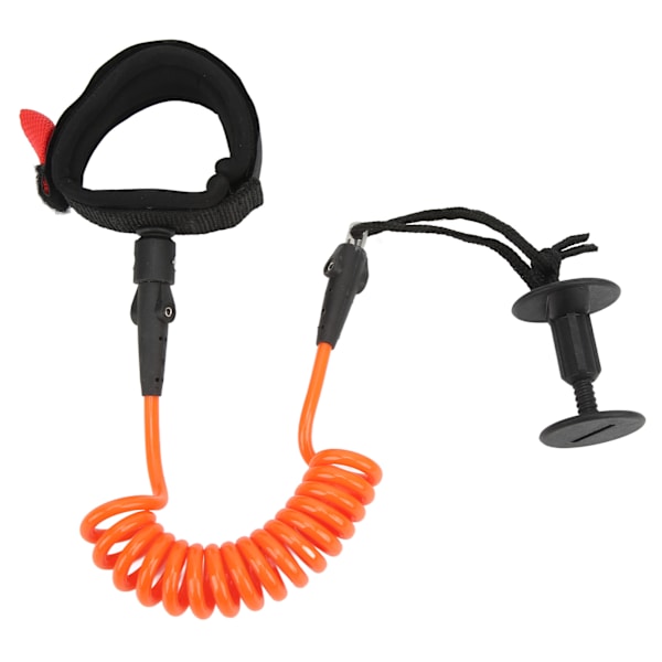 5,5 mm 4 fods Paddle Board Håndledsrem Elastisk TPU Håndleds Surfkoppel Stand Up Paddle Leash til Surfbræt Orange