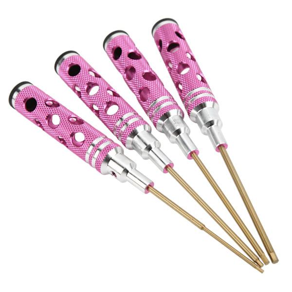 4 stk. Hex Driver Nøglesæt 1,5 mm 2,0 mm 2,5 mm 3,0 mm RC Hex Sokkel Skruetrækker til RC Modelbil Båd Lilla