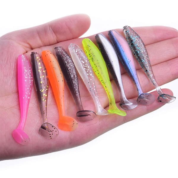 10-pak Jigge Flat Tail 70 mm - Blandede farver[NX] multifärg multicolor