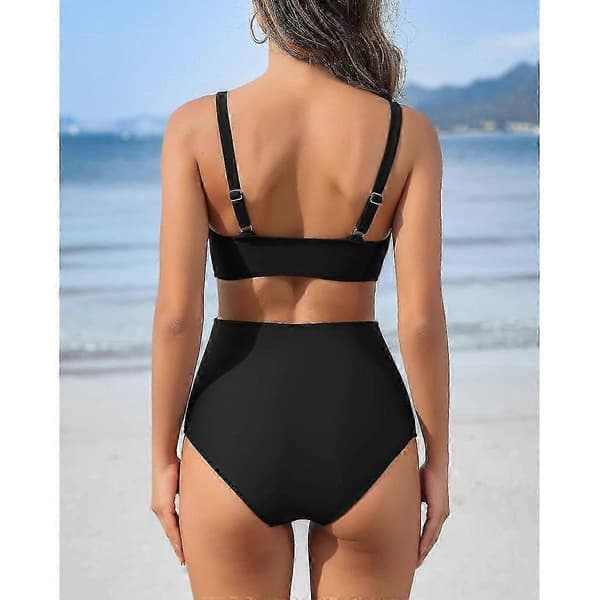 Charmleaks V-hals push-up mønster badedragt til gravide black S
