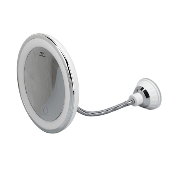 LED-sminke spejl 10x forstørrelse Justerbar lysstyrke Tre lysfarver Sugkopdesign sminke spejl