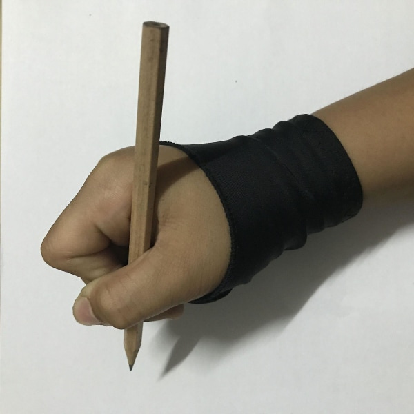Taiteilijahansikas, piirustuskäsine vasen oikea käsi piirtämiseen tablettiin, 2 sormen käsine piirtämiseen musta