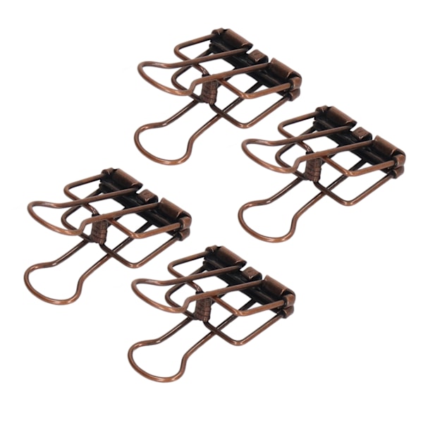 80 st Hål Binder Clips 1,8 cm Robust Metall Ihålig Stark Klämma Pappersklämmor för Hemmakontor Studier Lila Brons