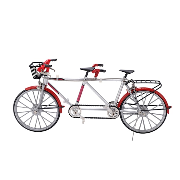 Tandem Mini Cykel Modell Hög Simulering Utsökta Detaljer Legering Cykel Modell för hemmakontor Skrivbordsdekorationer Presenter