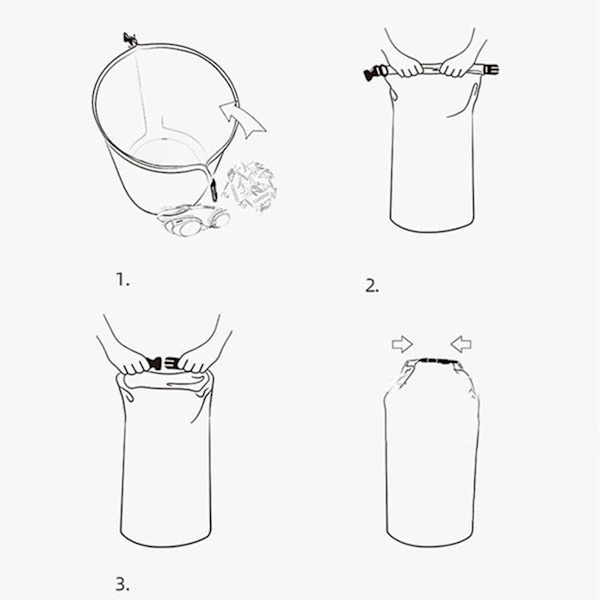 Vattentät torr väska Enkelaxel innertank Design Färgglad vattenhinkväska för Beach Drift Simning Nummer 7