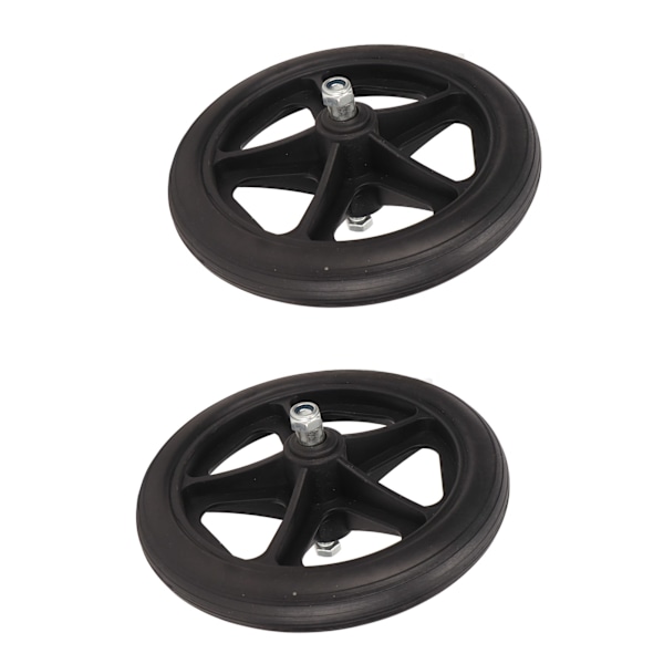 2 stk. Rullestolshjul 7in Gummi Lav Støj Walker Caster Reservedel til Rollator